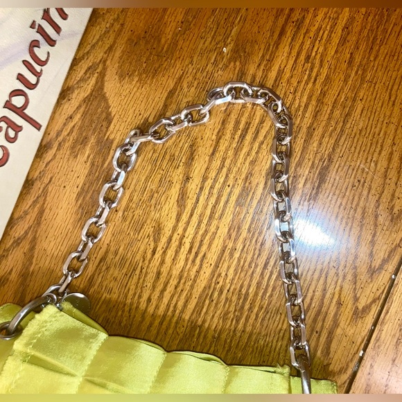 Botkier Sateen Shoulder Bag w/ Heavy Chain - Lime Green - Like New $295 MSRP - Picture 14 of 16